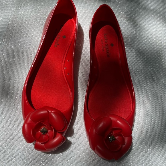 Kate Spade Jelly Flats - Red Rose - Picture 8 of 12